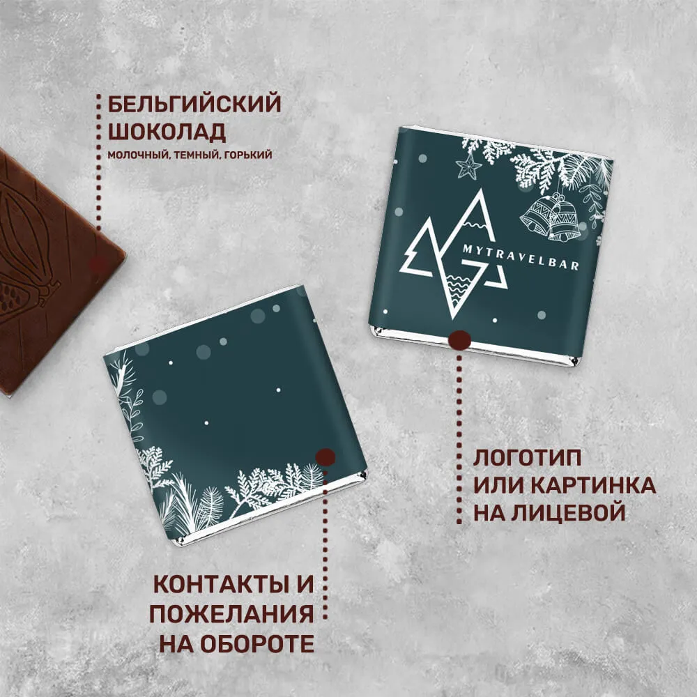 5гр шоколад с логотипом новогодний фирменный